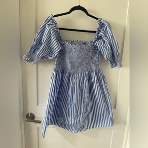 Athena Nap Dress Blueberry Stripe